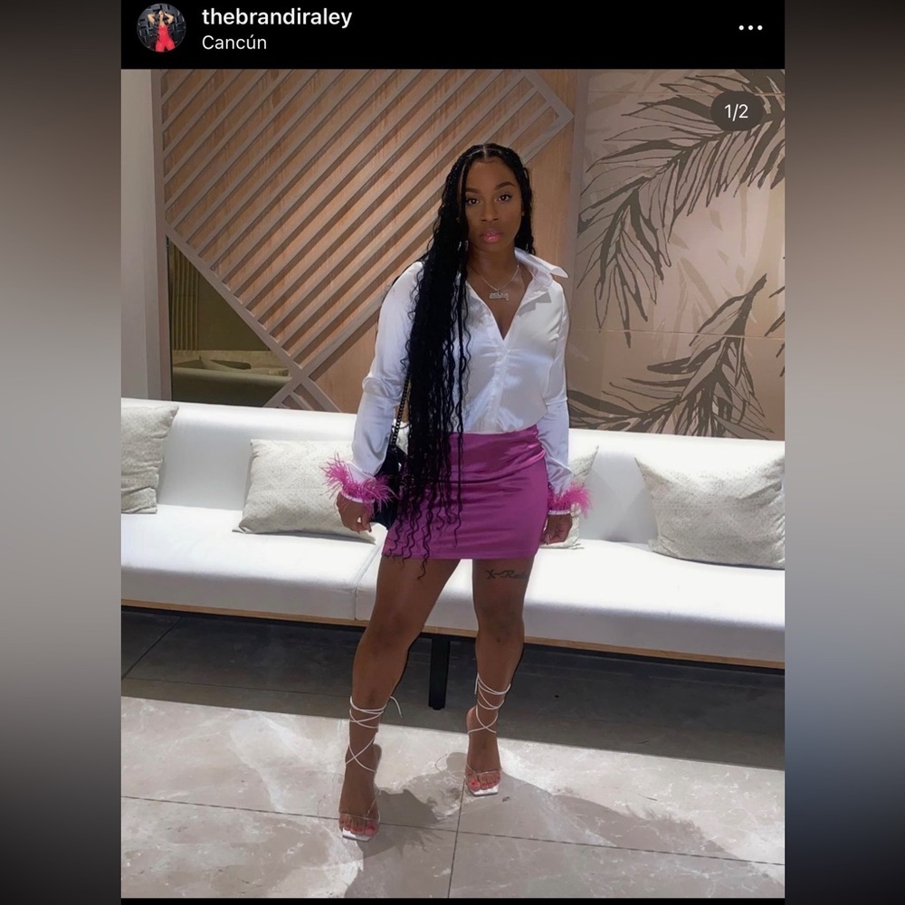 Satin two tone dress